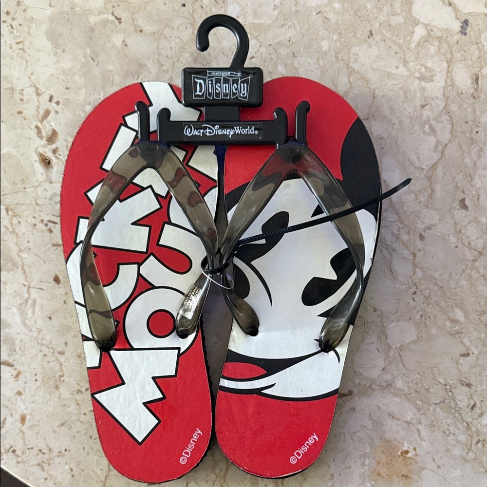 Disney Red and Black Mickey Mouse Sandals